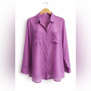 Purple Sheer Women's Top